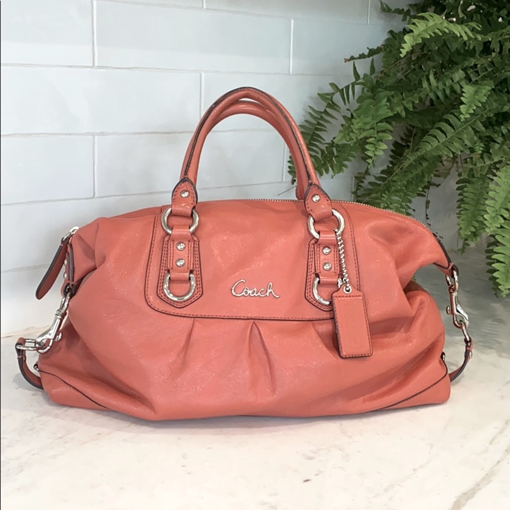 Coach leather Ashley convertible satchel